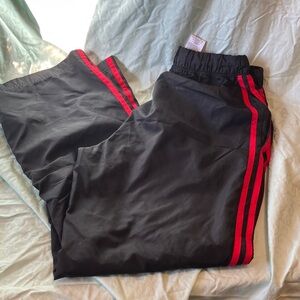 Adidas Black Pants with Red Accents
